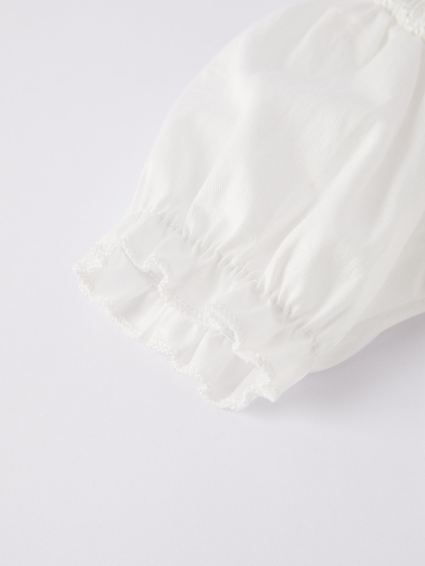 White Smocked Christening Girls Romper
