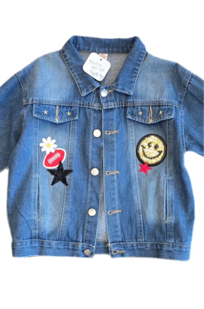 KC Chiefs Denim Jacket, Youth Medium (7/8)