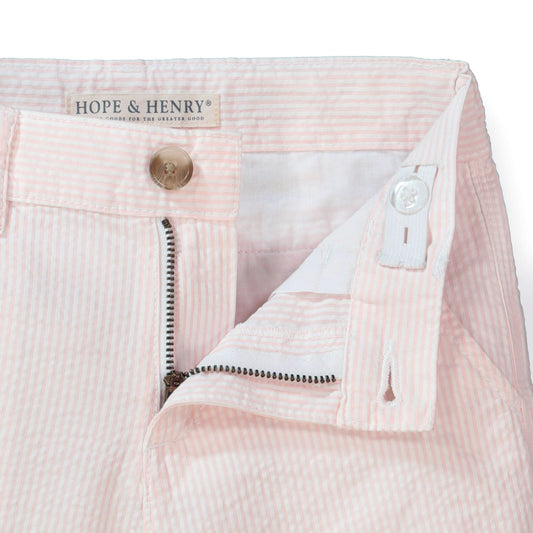 Organic Seersucker Short Classic Pink