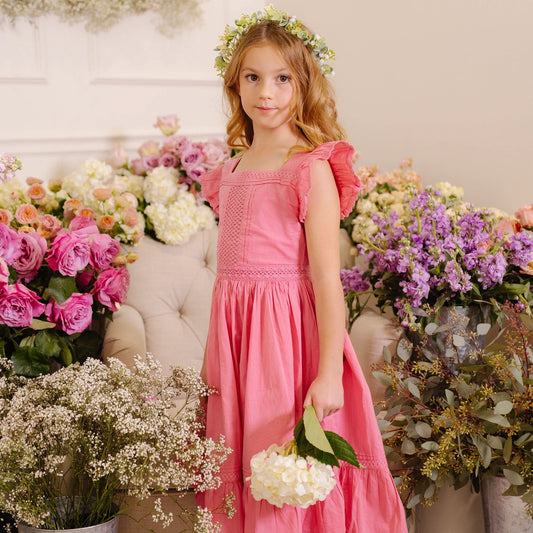 Flutter Sleeve Organic Maxi Dress - Baby