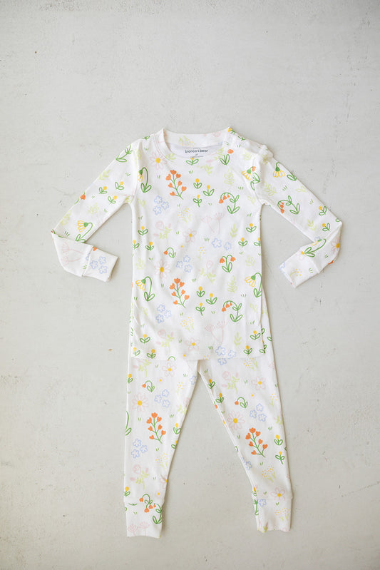 floral long sleeve pajama set
