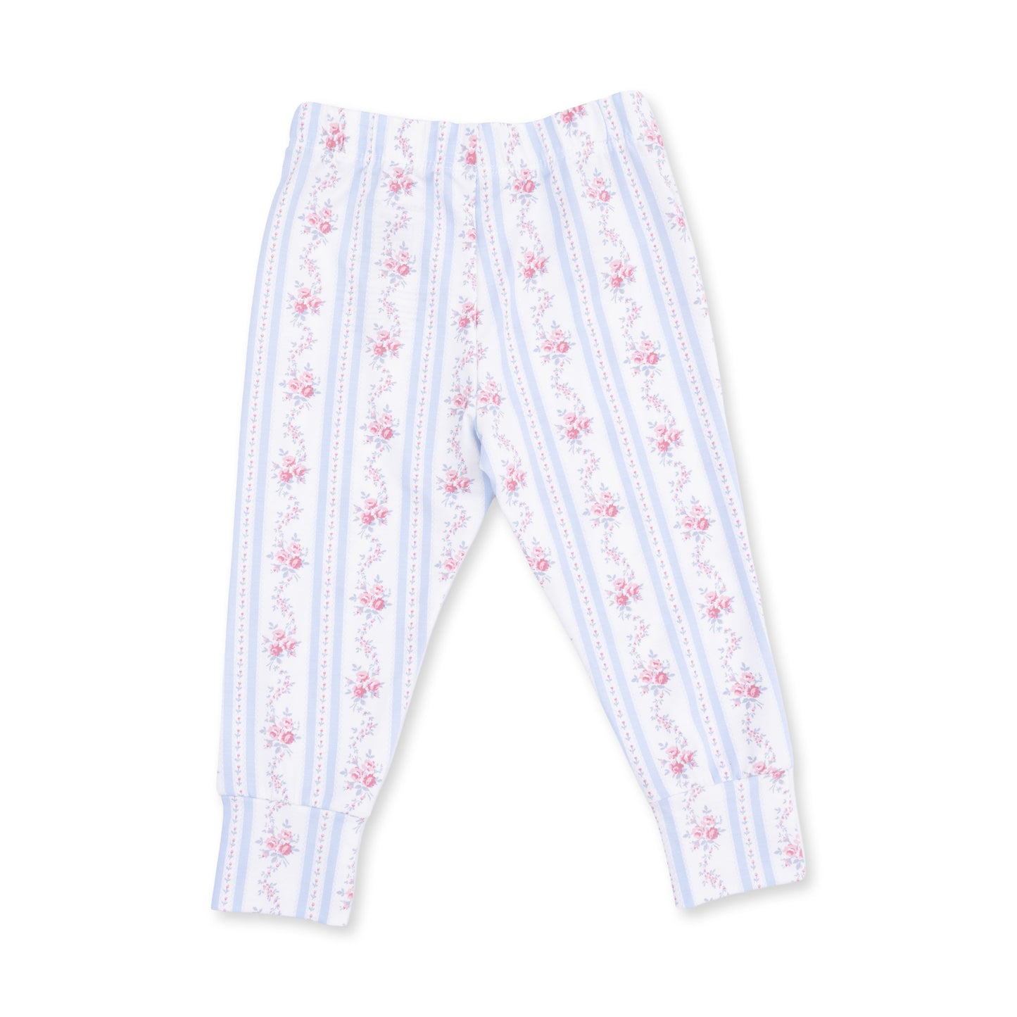 Anna Floral Stripe - Short Sleeve Loungewear Set