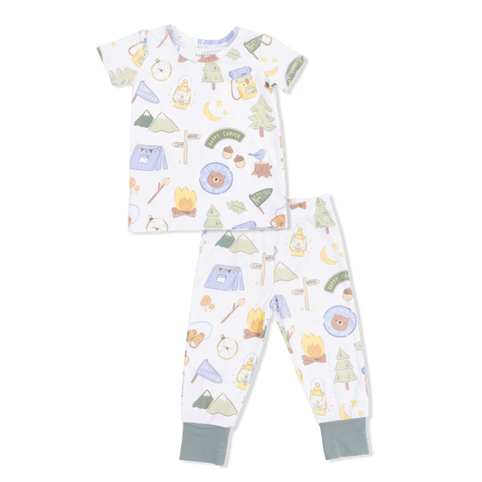Camping Blue - Short Sleeve Loungewear Set