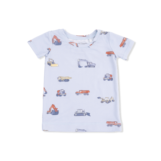 Construction Vehicles - Short Sleeve Loungewear Set