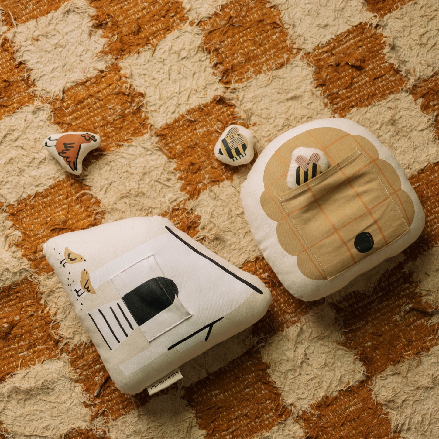 interactive chicken coop pillow