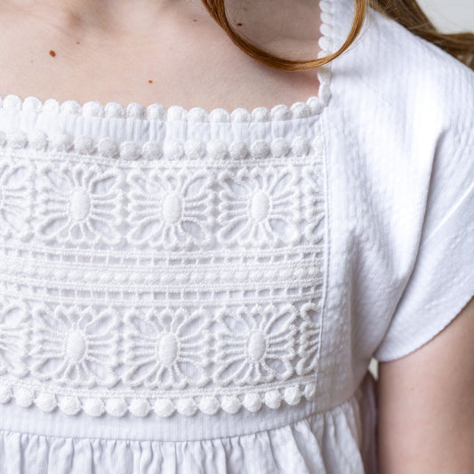 Organic Seersucker Empire Waist Dress