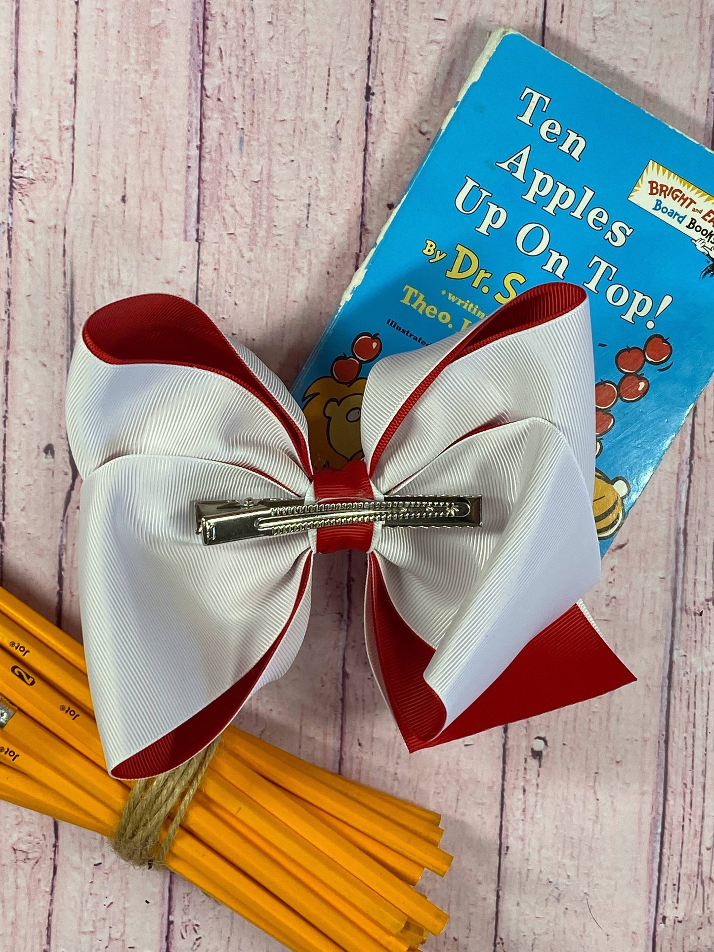 Texas Size Double Layer Apple Hair Bow