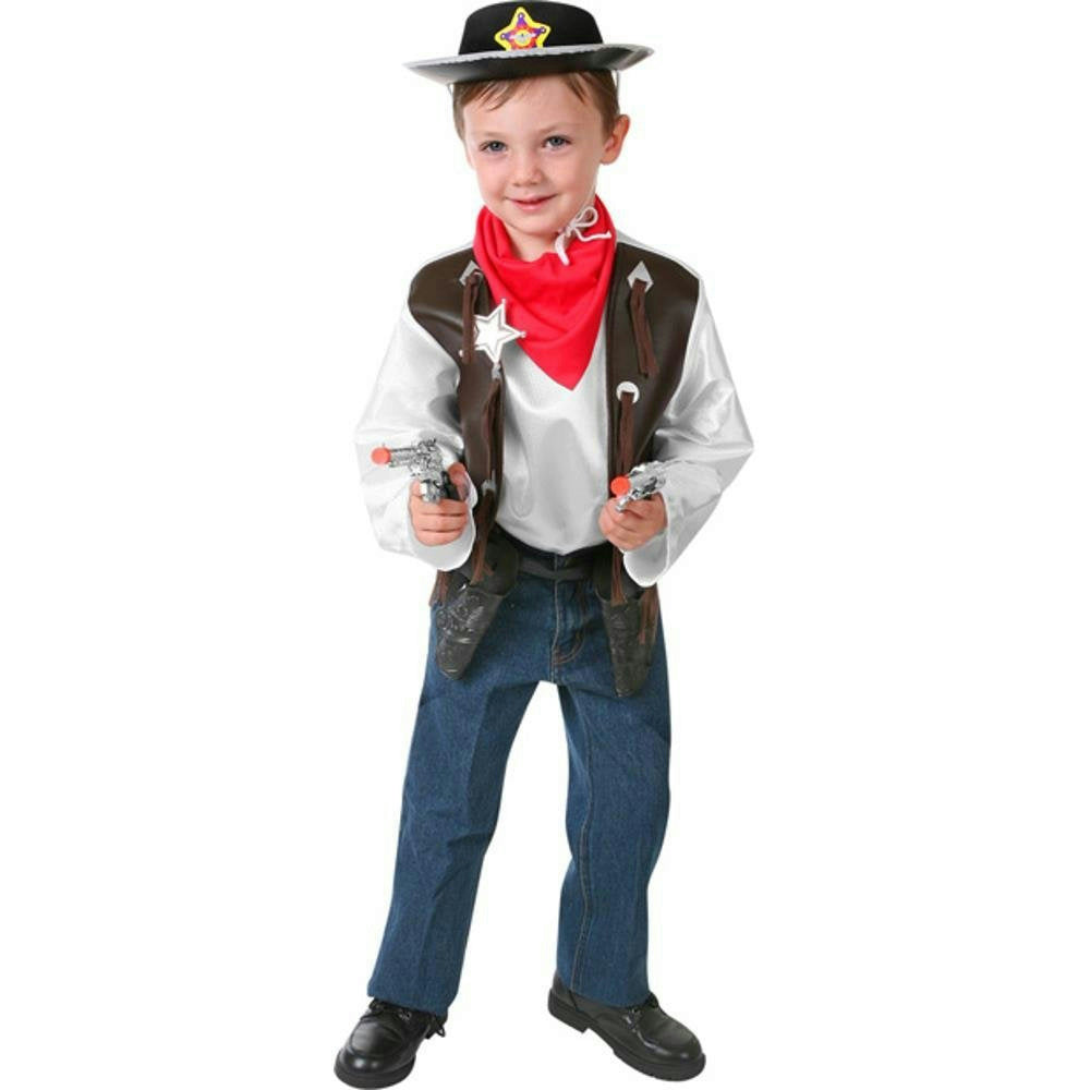 Rubie's Boy's Children's Western Cowboy Costume Dress Up Playset Large 12-14