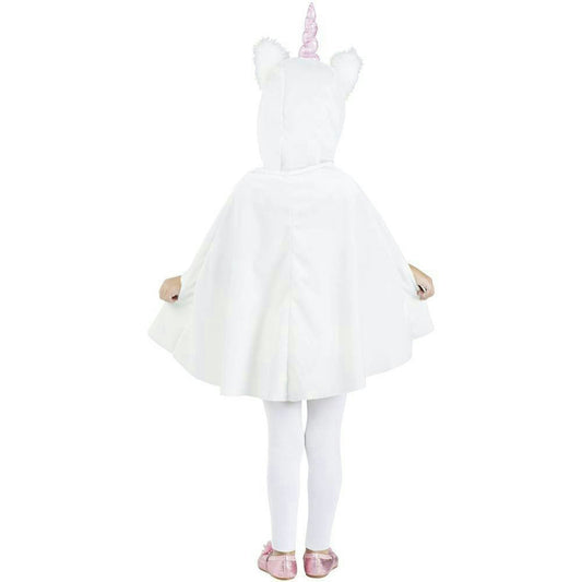 Fun World Girl's Pink and White Li'l Unicorn Cape Toddler Costume Fits up to 3T