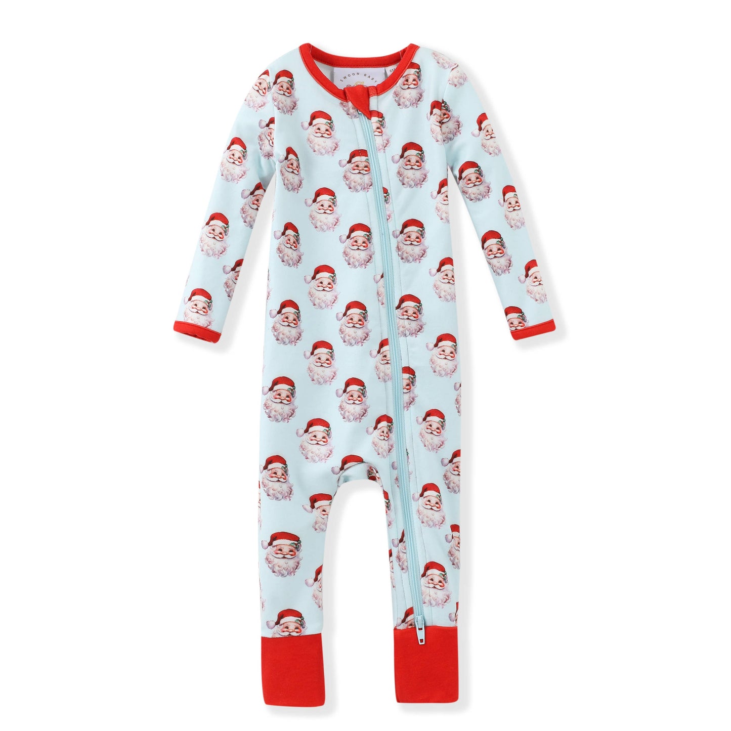Santa Butterknit Zip Up Holiday Layette