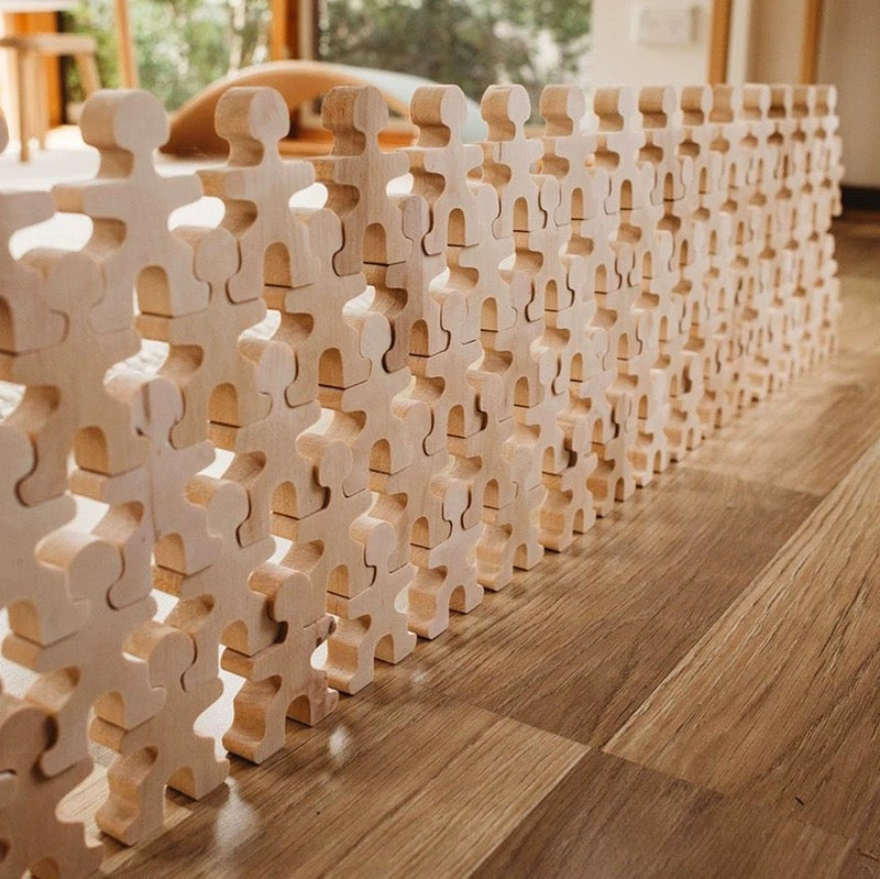 32-Piece Wooden Little Balancing People Stacking Set | Mindful Open-Ended Play