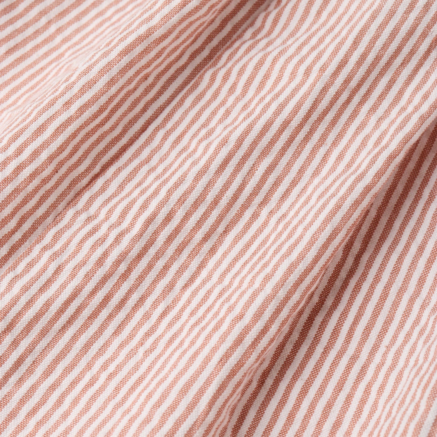 Organic Short Bubble Romper - Coral Stripes