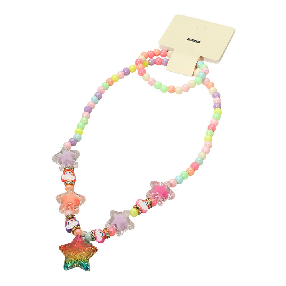 Kids Star Charm Beaded Jewelry Set