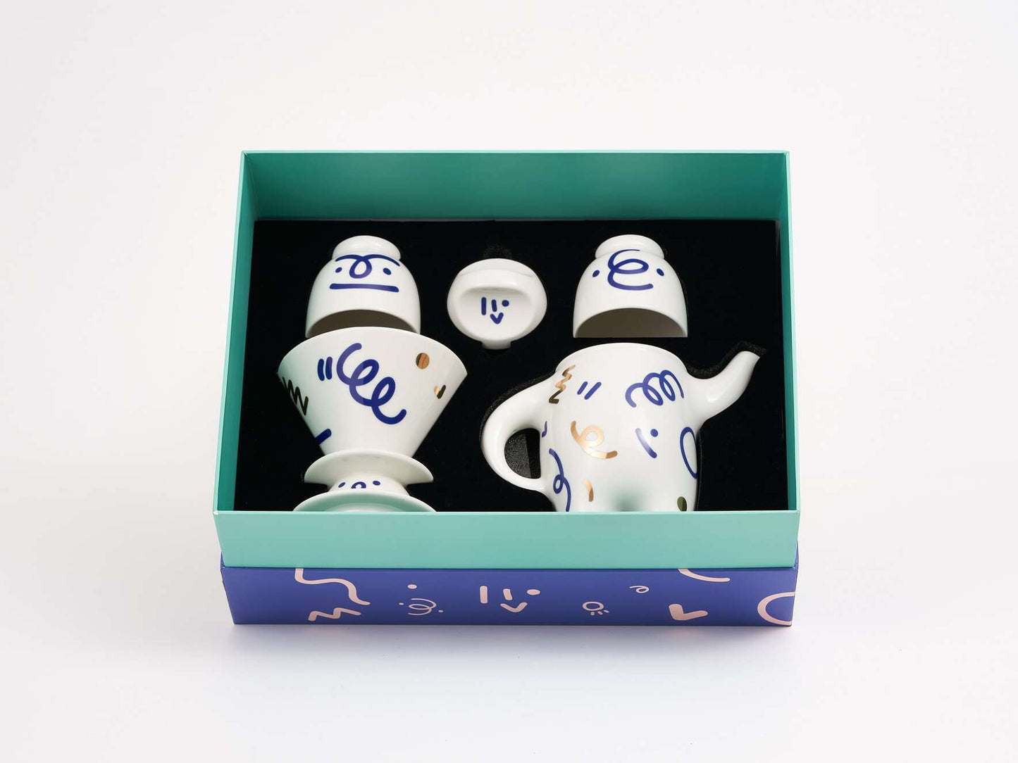 WEKUKU Brew Buddy - Elegant Porcelain Teapot & Coffee Pot (White)