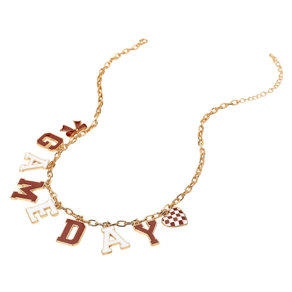 GAME DAY Letter Charm Station Necklace