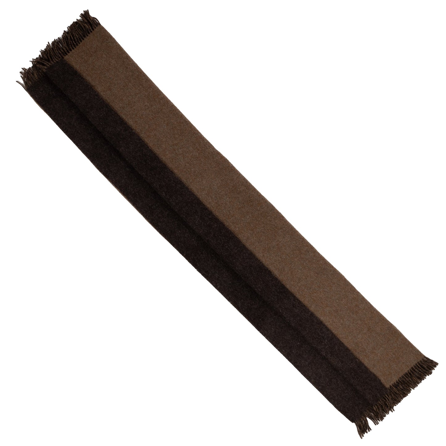 Highland Tweeds Reversible Double Cloth Throw - Mocha/Brown