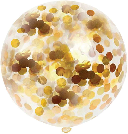 Giant Metallic Gold Confetti Balloons (36 inches)