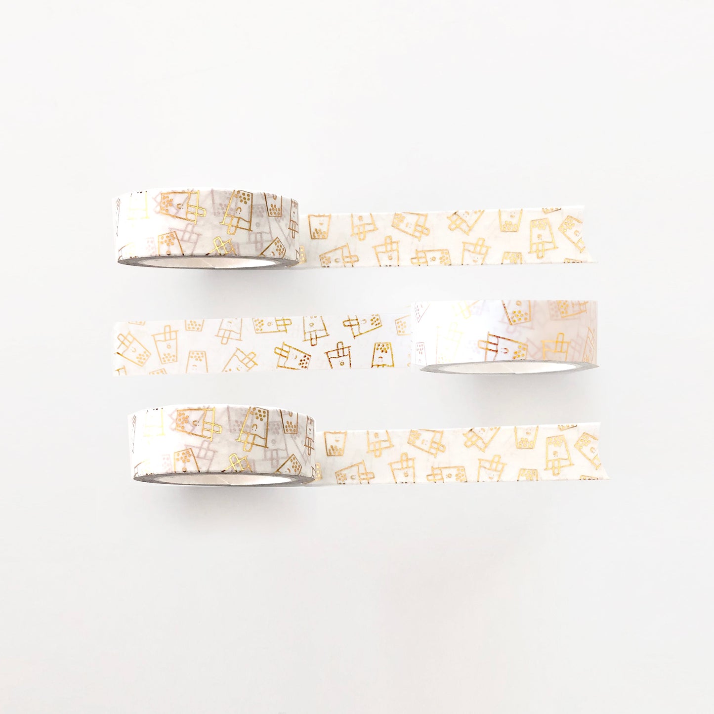 Boba Washi Tape w Gold Foil