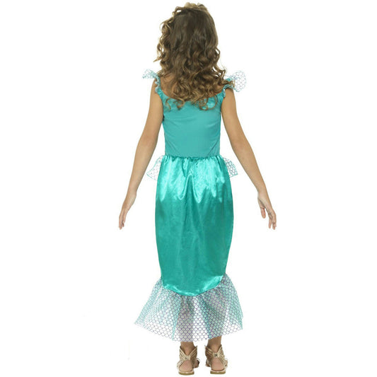 Smiffy's Girls Deluxe Little Mermaid Fairytale Fancy Dress Sz Medium 7-9