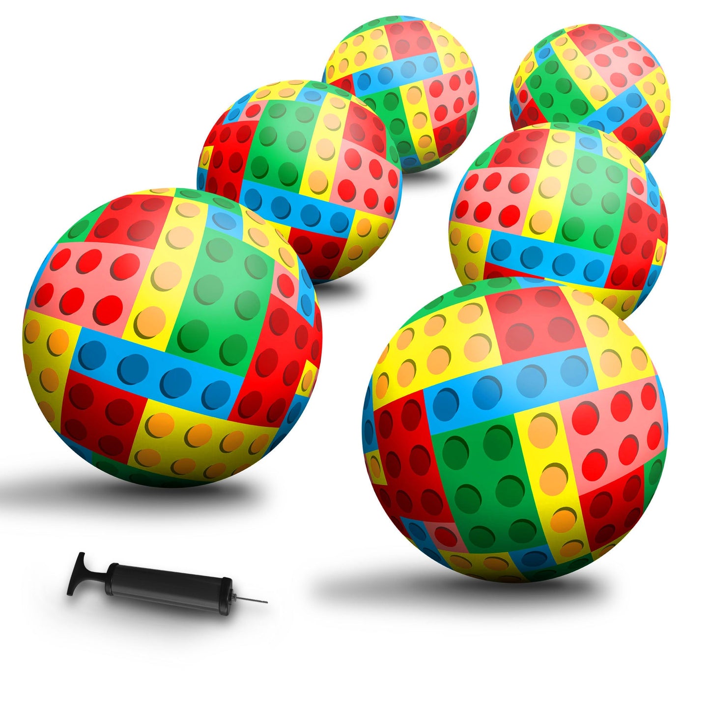 8.5" Lego Print Ball - Set of 6