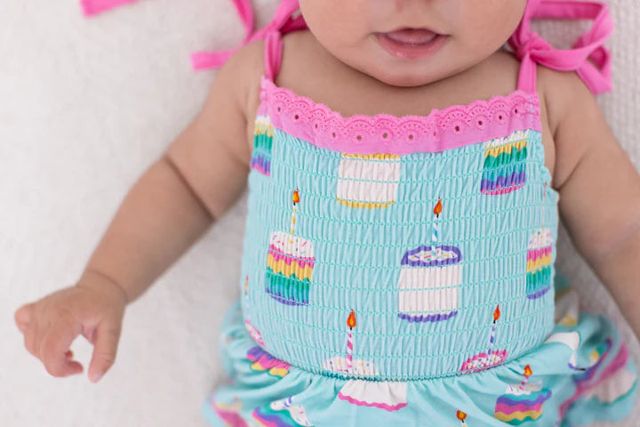 Harlow Smocked Birdie Twirl Bodysuit
