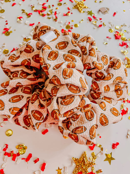 Football Neutral Leopard Oversized Scrunchy R2S