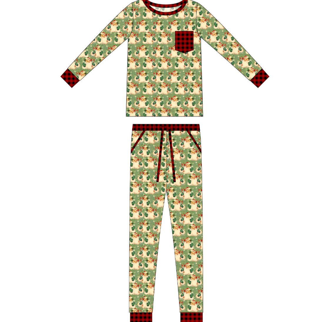 Adult Unisex Vintage Santa Set