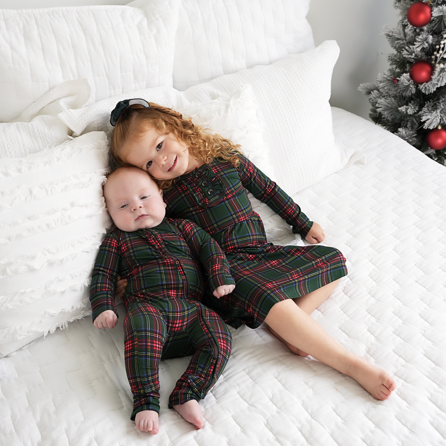 Tartan Convertible Zip Onesie