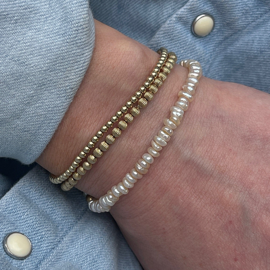 freshwater pearl stretch bracelet