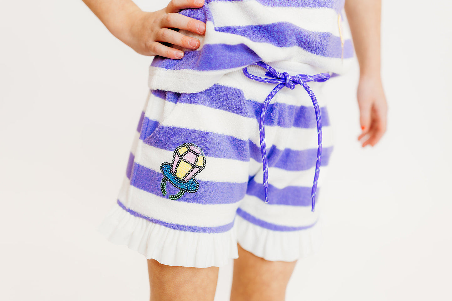 Purple Stripe Candy Terry Set