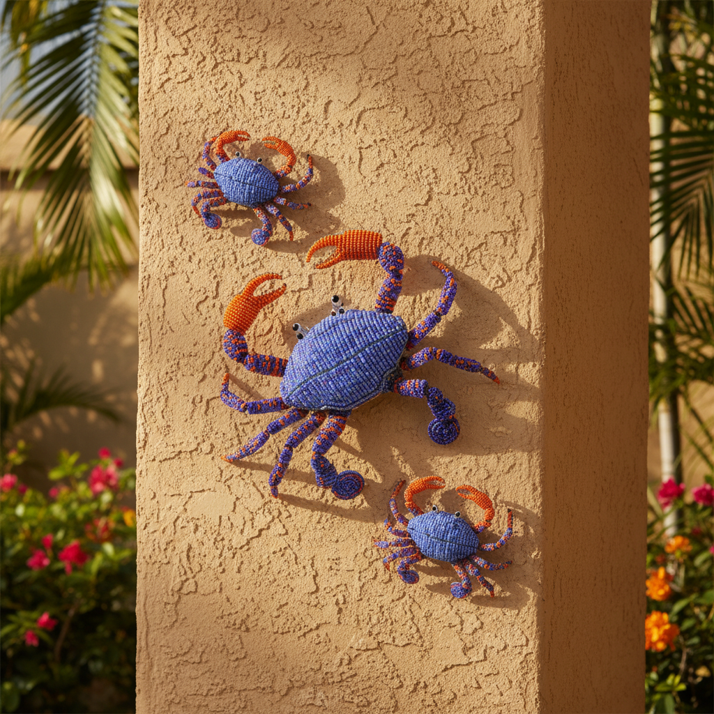 Crab, Blue (Set of 3)