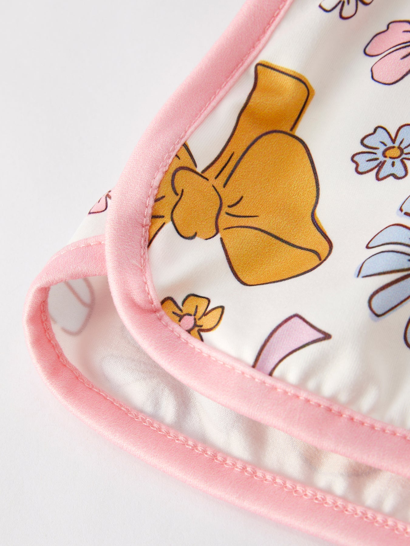 Girls Pink Bow Suspender jumpsuit