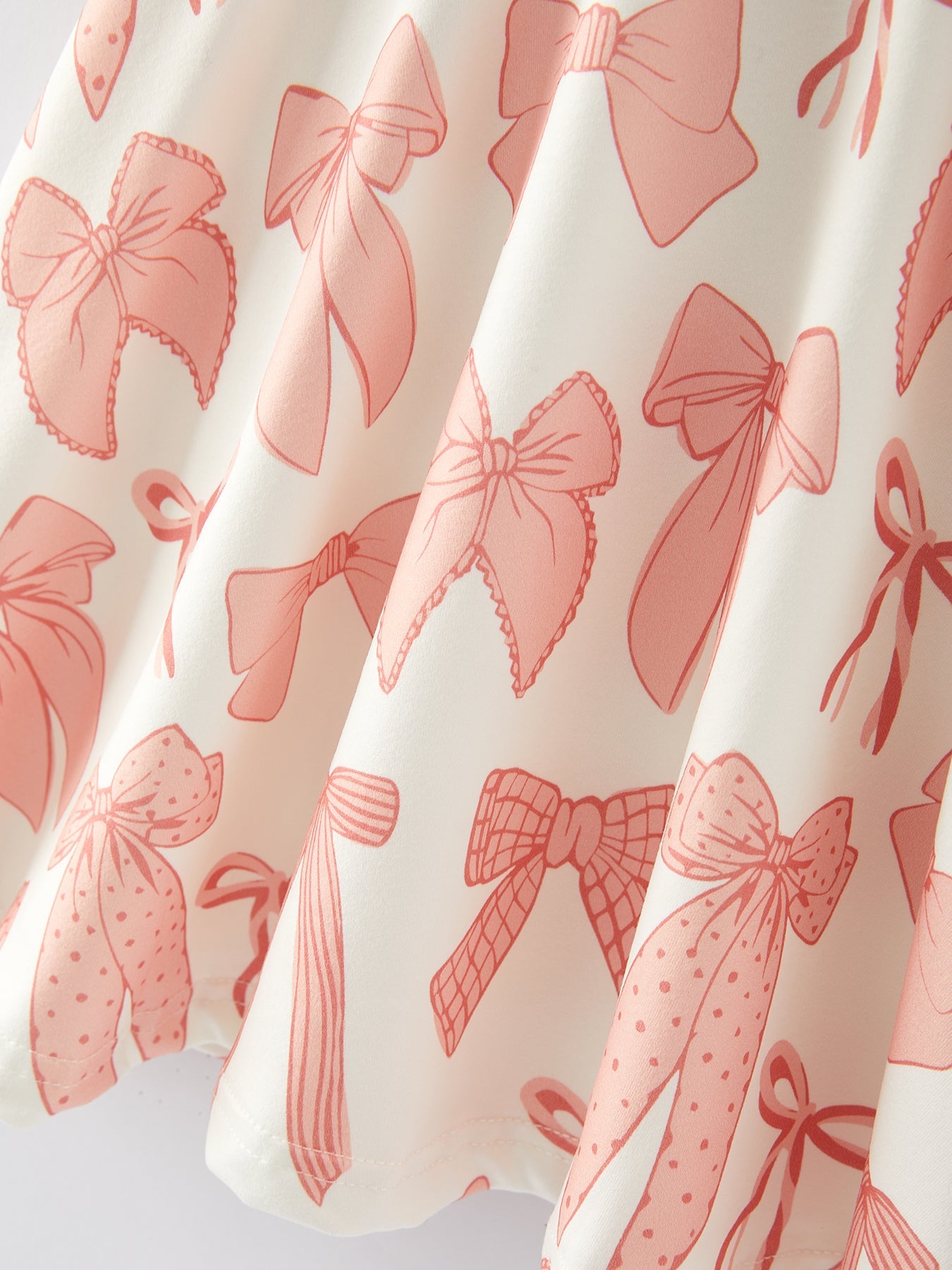 Girls Dress Bow Print