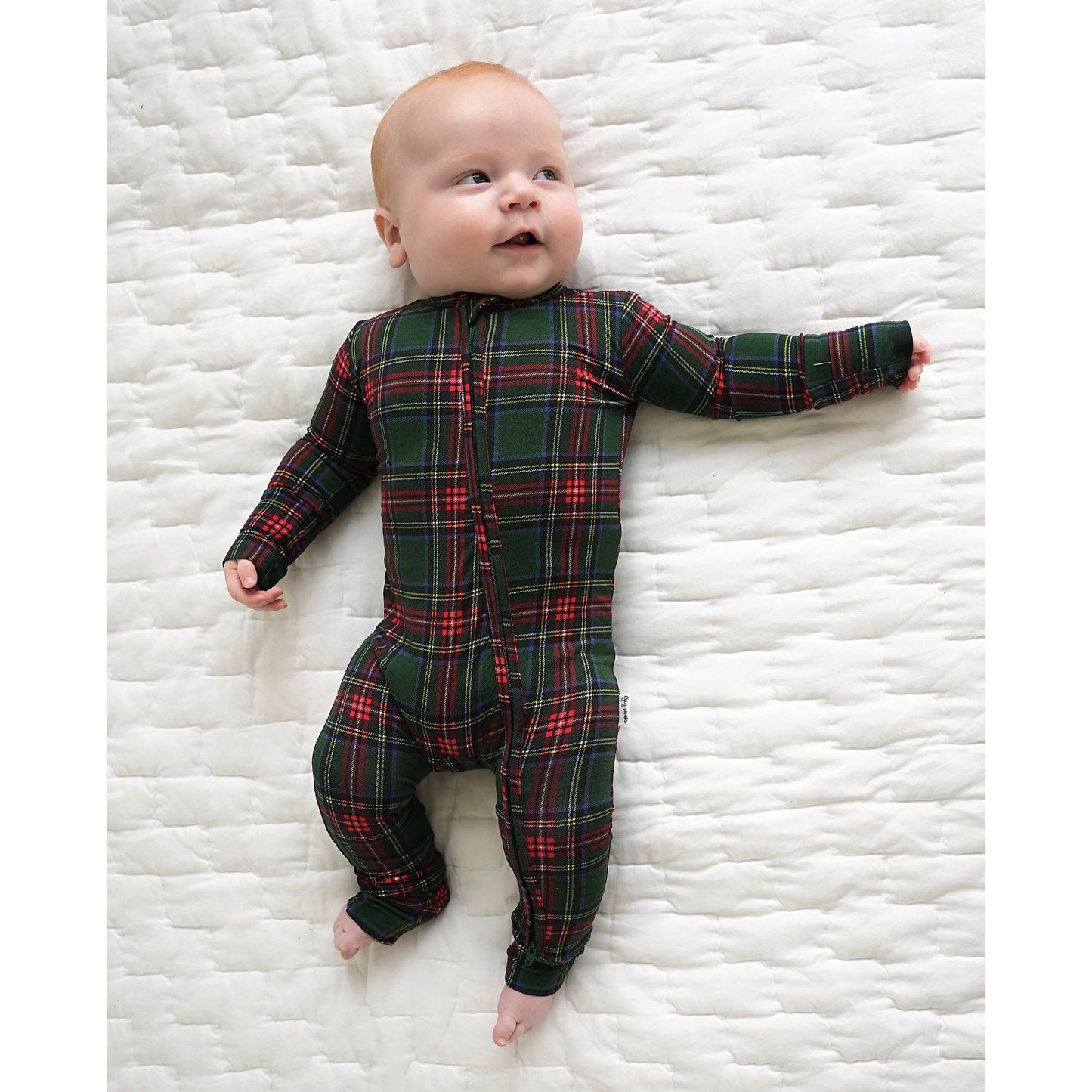 Tartan Convertible Zip Onesie