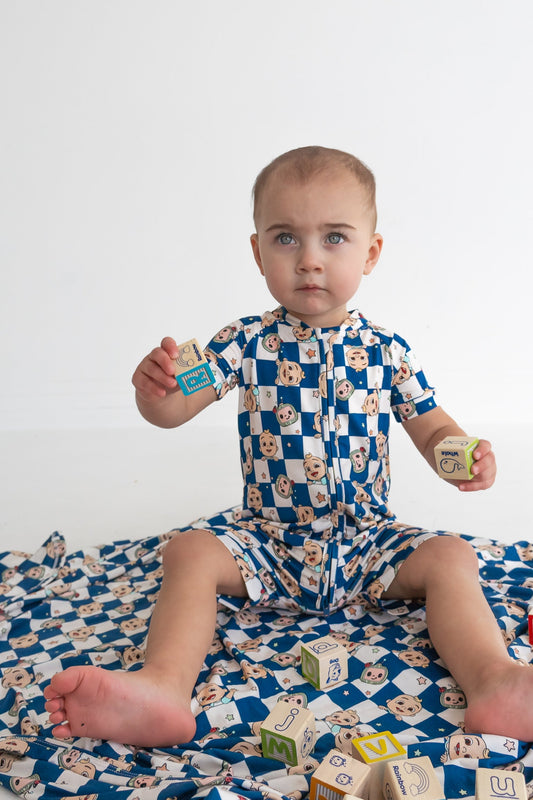 Dream Big Little Co x CoComelon JJ STARRY NIGHT CHECKERS DREAM SHORTIE