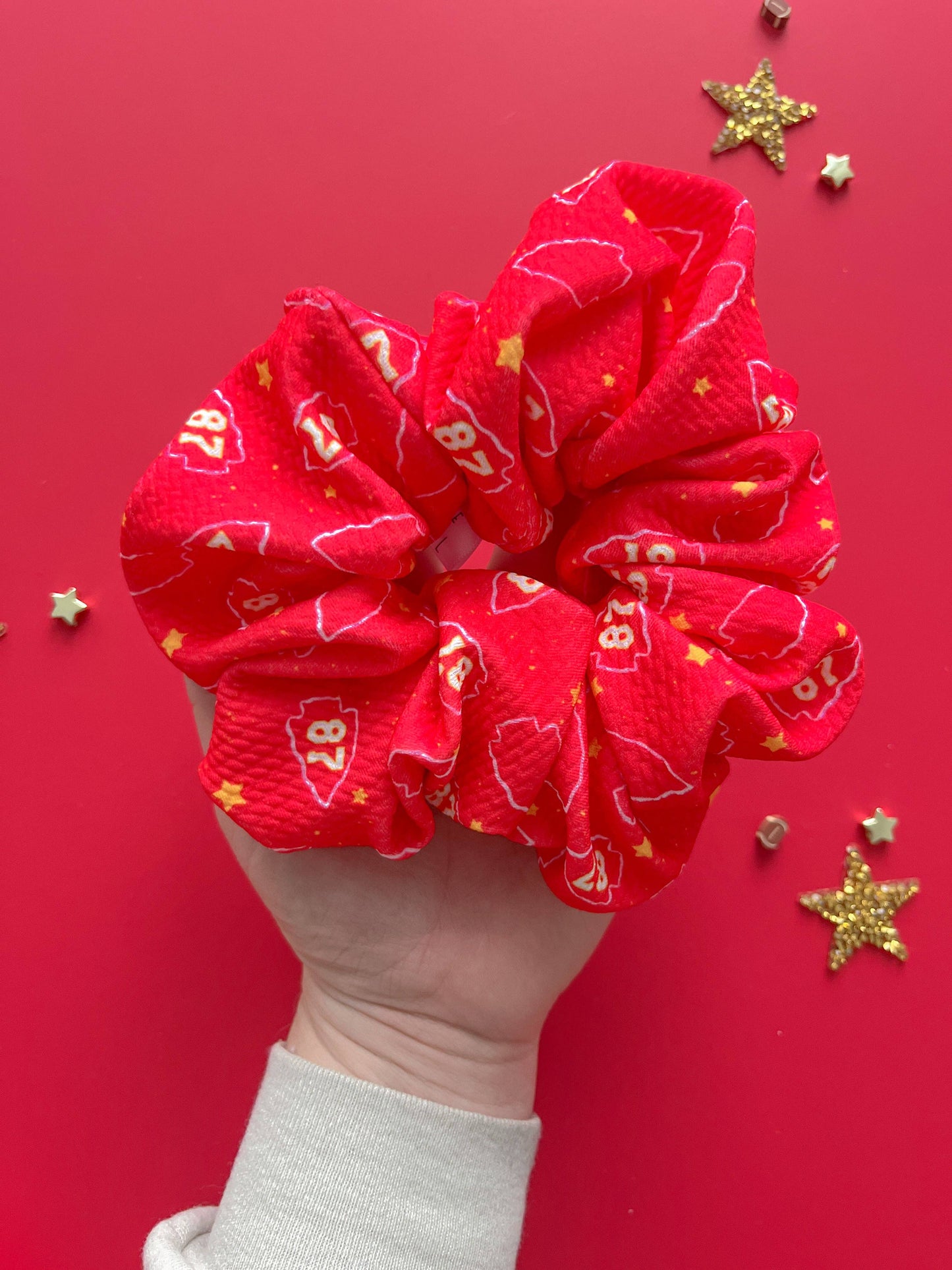 Red 87 Arrowhead Scrunchy