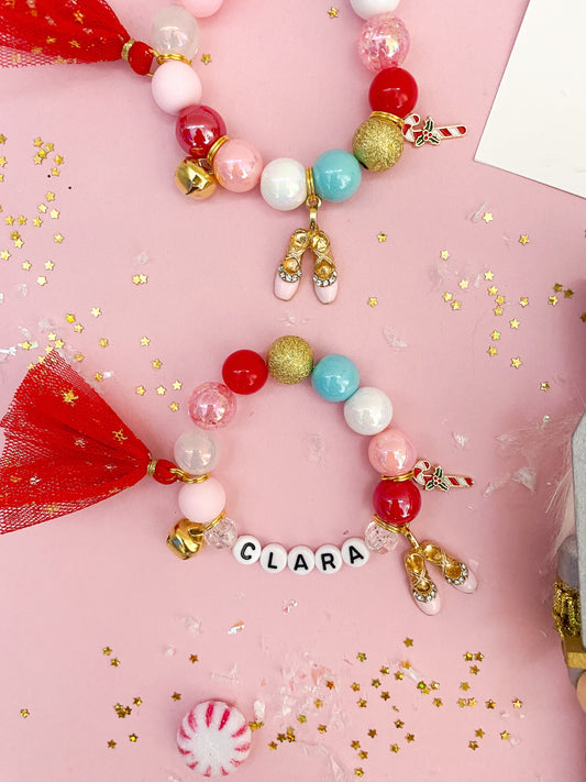 Holiday Nutcracker Sugar Plum Fairy (Pink) Charm Bracelet