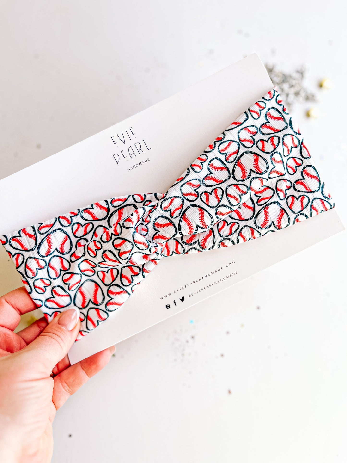 Baseball Heart Twisted Turban