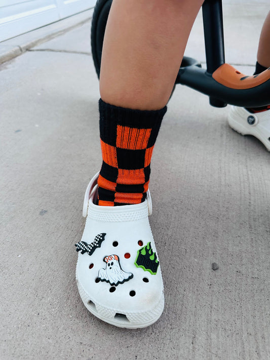 Orange and Black Check