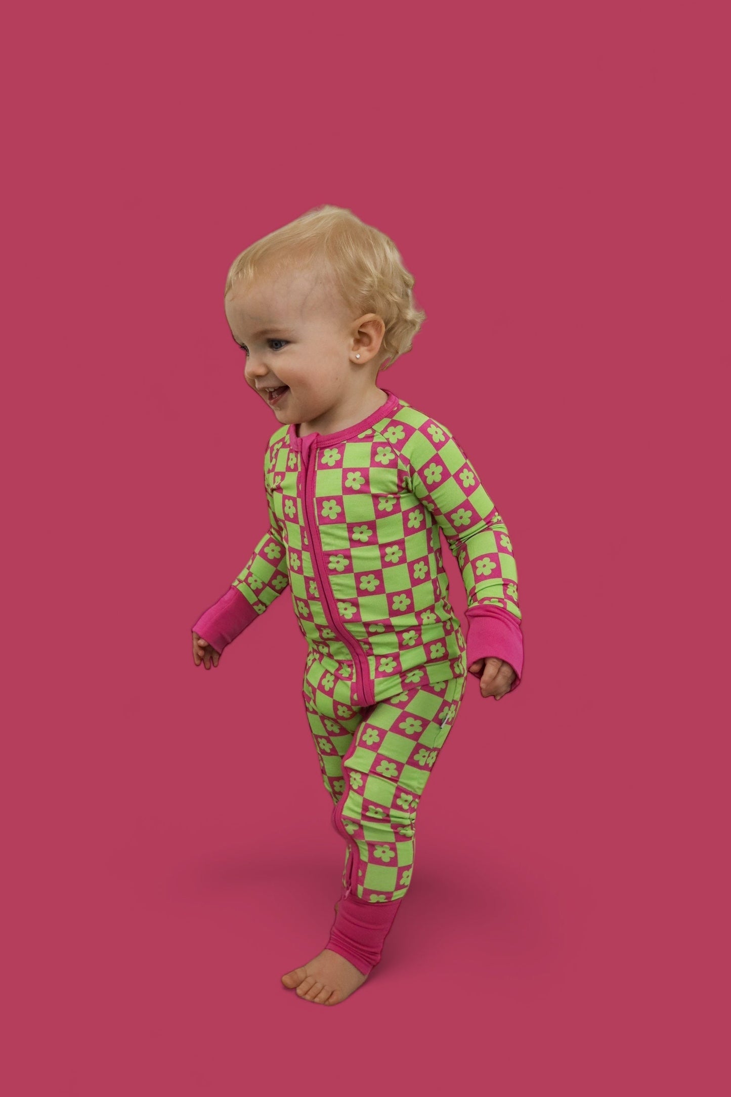 WILD DAISY CHECKERS DREAM ROMPER