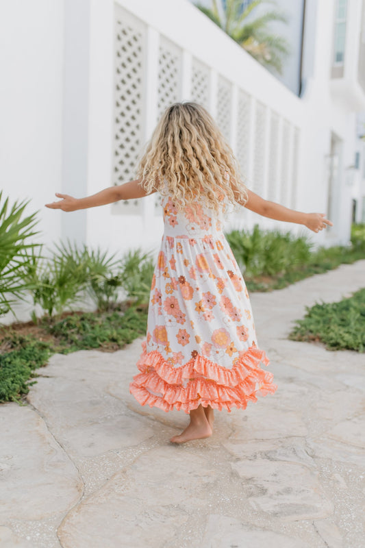 3 Tiered Terra Cotta Ruffles Dress