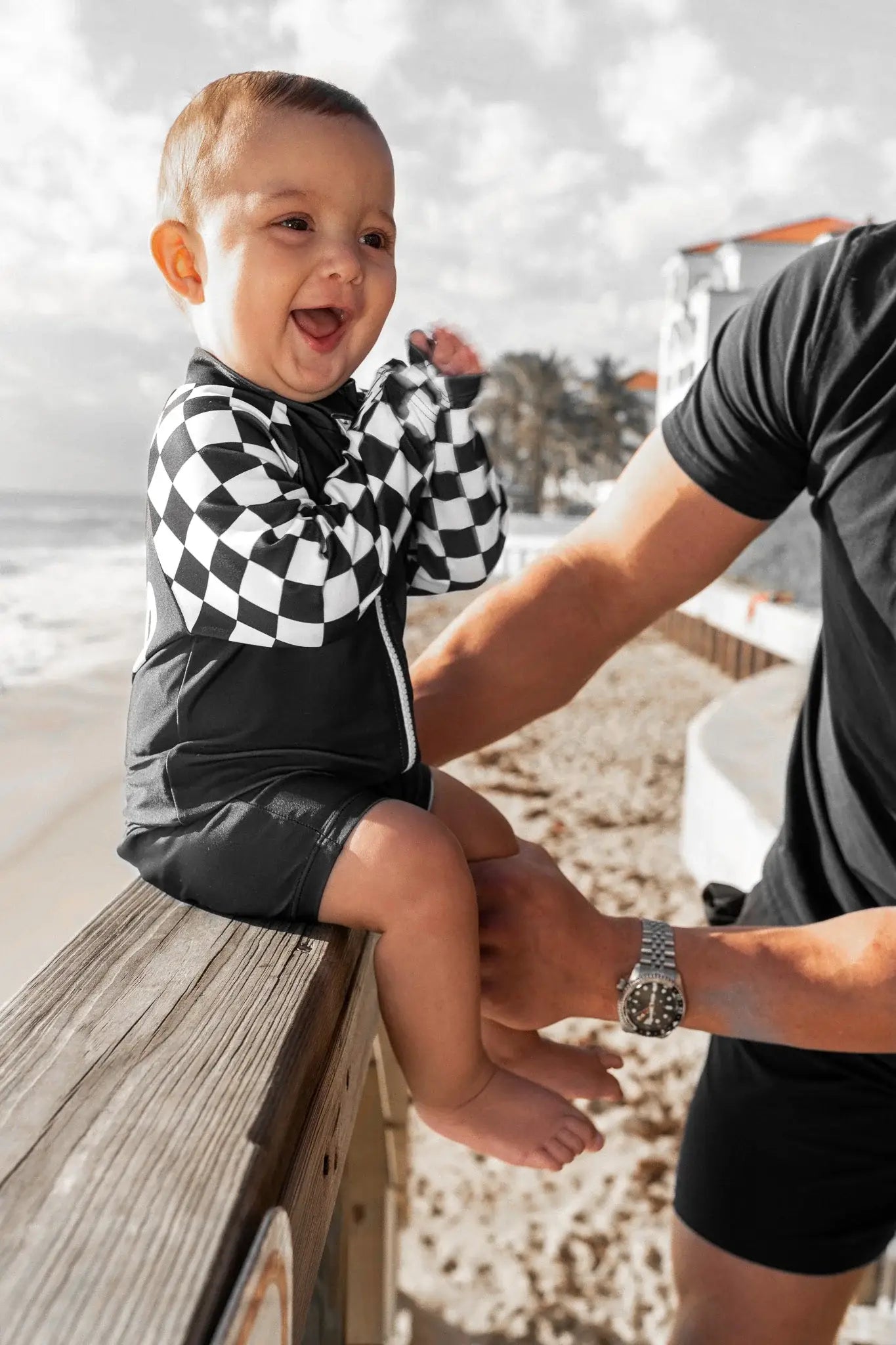 UPF50+ Swim Romper in Off The Wall