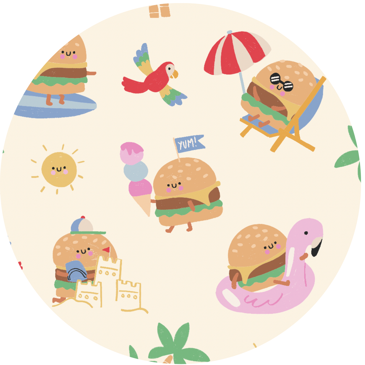 Cheeseburger in Paradise Kids Pajamas