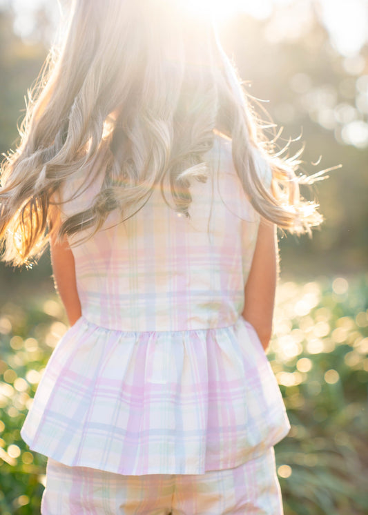 Taffy Plaid Shorts Set