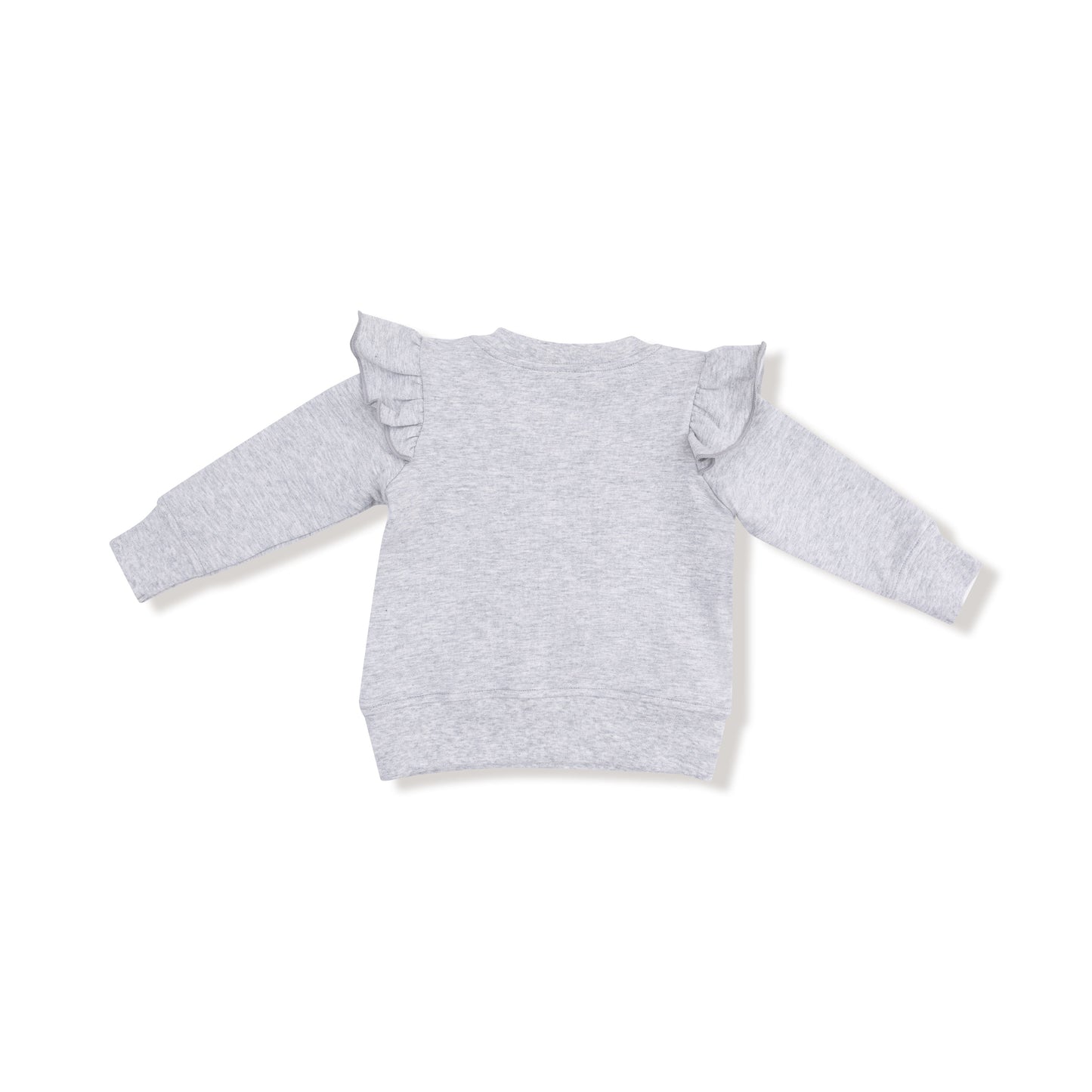 Ruffle Sweatshirt with Love Patch