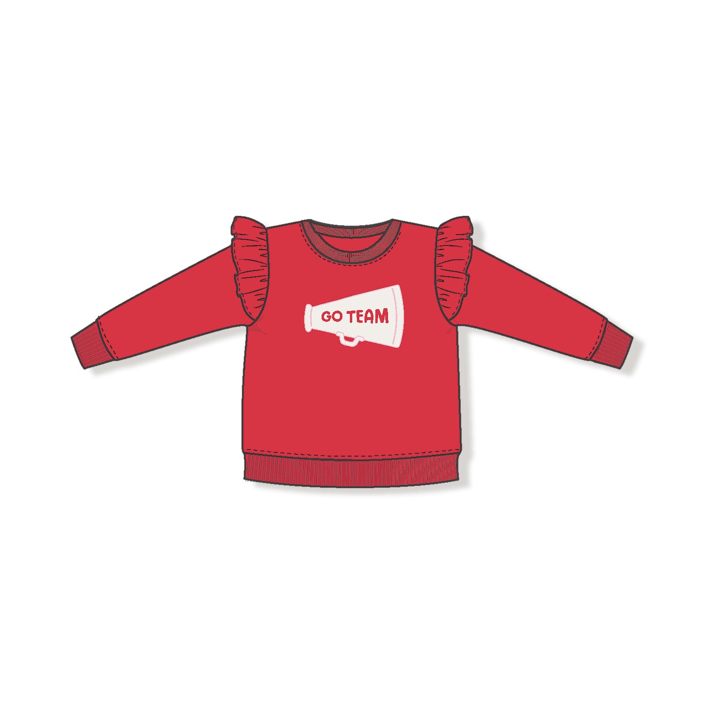 Ruffle Megaphone Sweatshirt