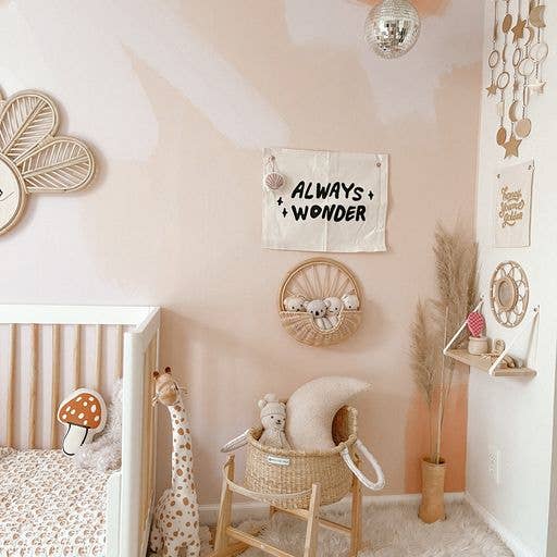 “Always Wonder” Canvas Banner | Inspirational Wall Flag