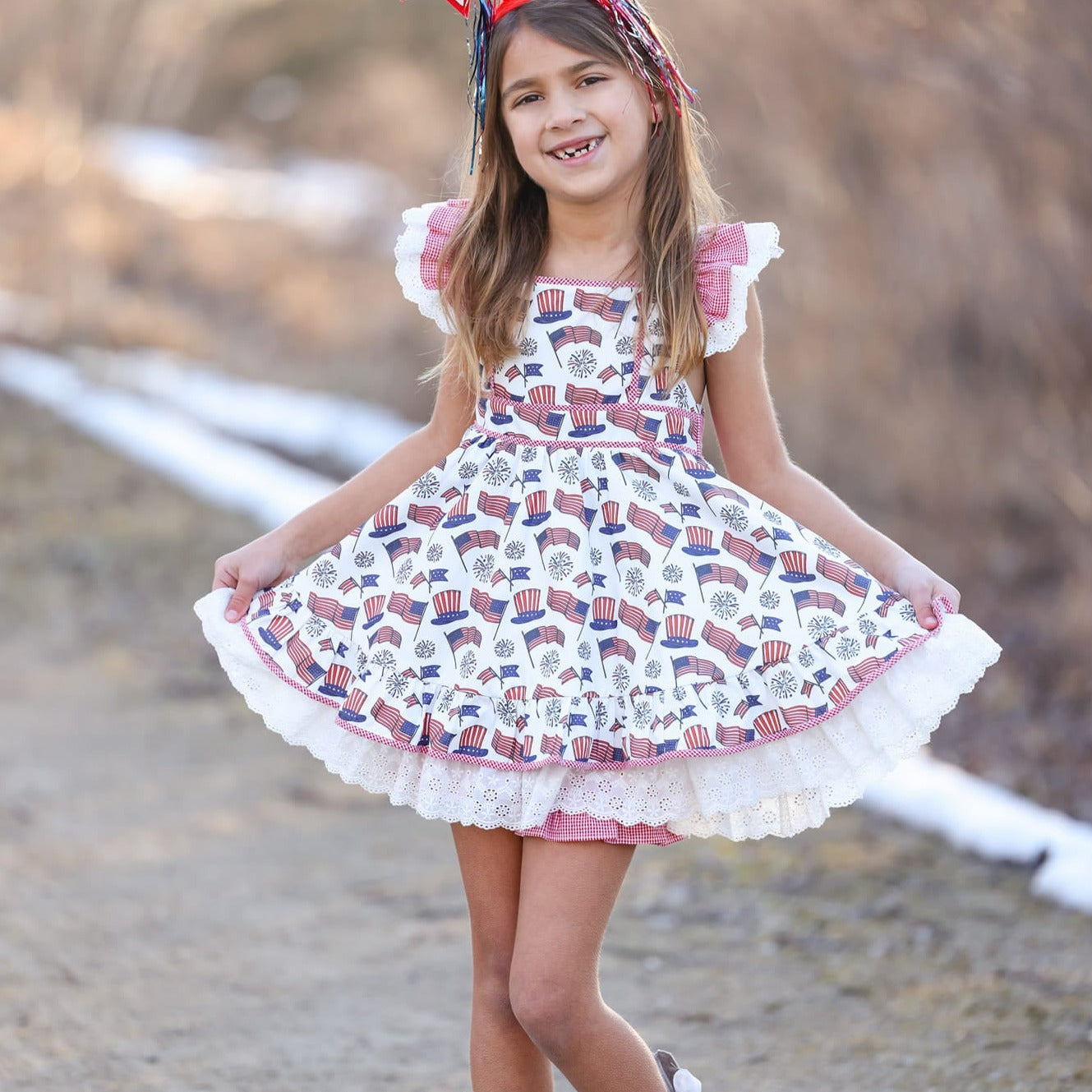 Flag Day Pinafore Set