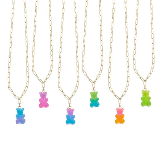 Lil Bear Thang Paperclip Necklace