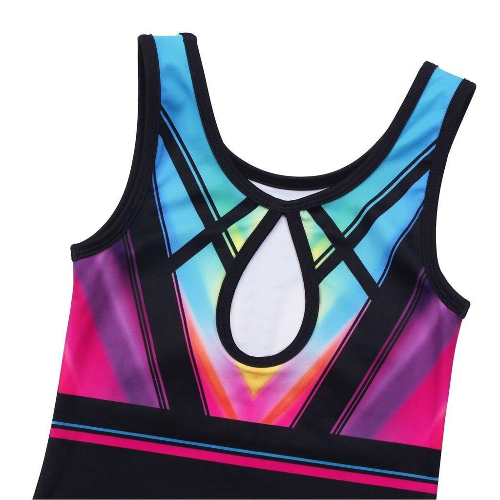 Classical Rainbow Diamond Gymnastics Leotard Outfit Set